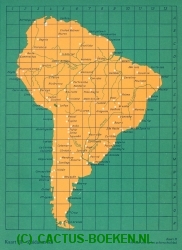Kaart (plattegrond)  van Zuid-America (binnenkant kaft).